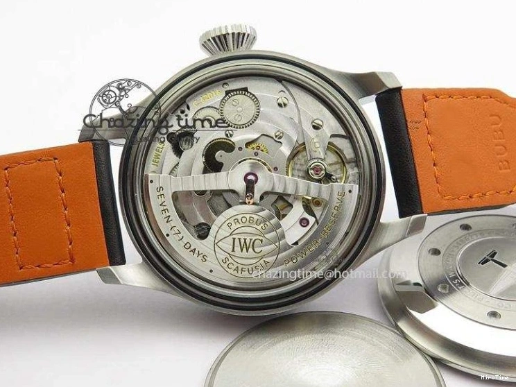 MIROTIME 0514 GoodFit Big Pilot Real PR IW500912 ZF Best Edition Black Dial On Black Leather Strap A 7287
